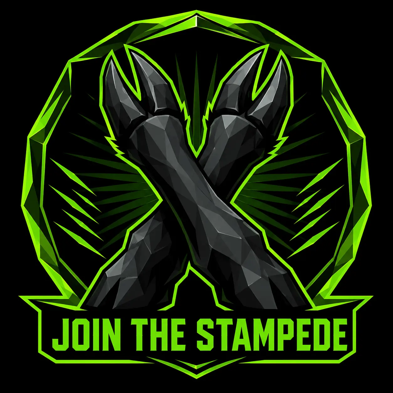 Join the stampede emblem